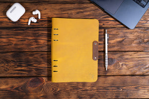 Agenda Spiros A5 din piele naturala