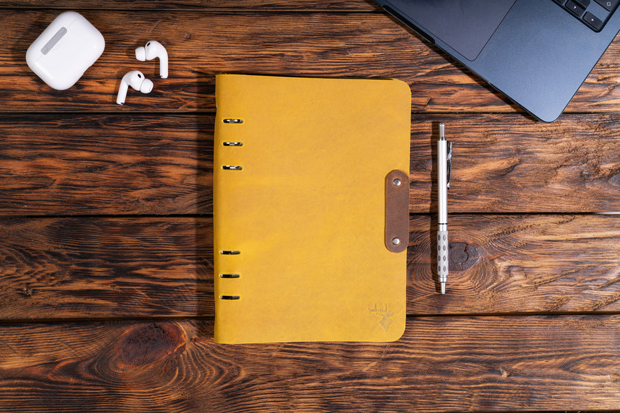 Agenda Spiros A5 din piele naturala