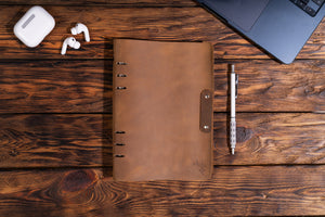 Agenda Spiros A5 din piele naturala
