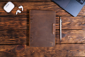 Agenda Spiros A5 din piele naturala
