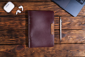 Agenda Spiros A5 din piele naturala