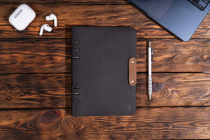 Agenda Spiros A5 din piele naturala