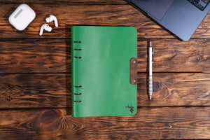 Agenda Spiros A5 din piele naturala
