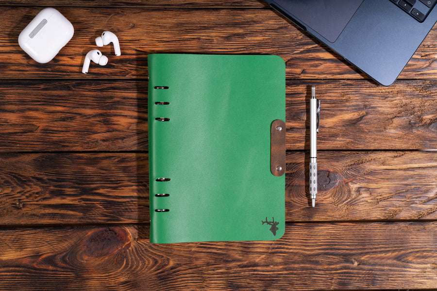 Agenda Spiros A5 din piele naturala