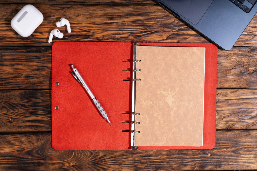 Agenda Spiros A5 din piele naturala