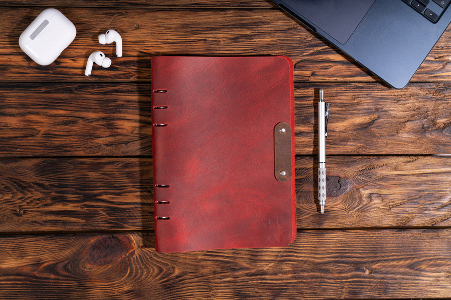 Agenda Spiros A5 din piele naturala