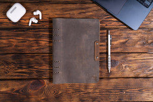 Agenda Spiros A5 din piele naturala